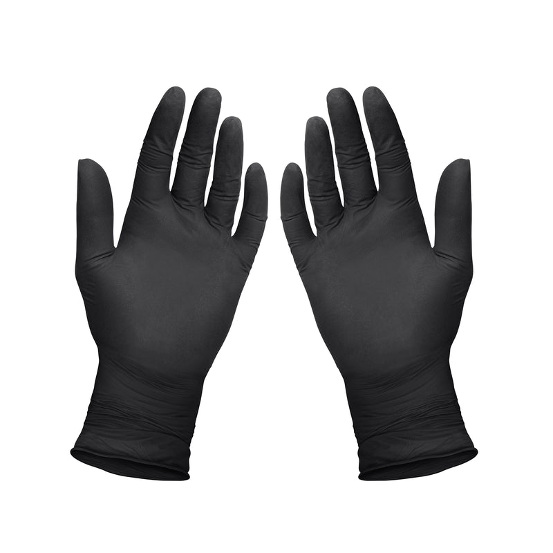 Black Nitrile Gloves - 100 count - ScreenPrintDirect