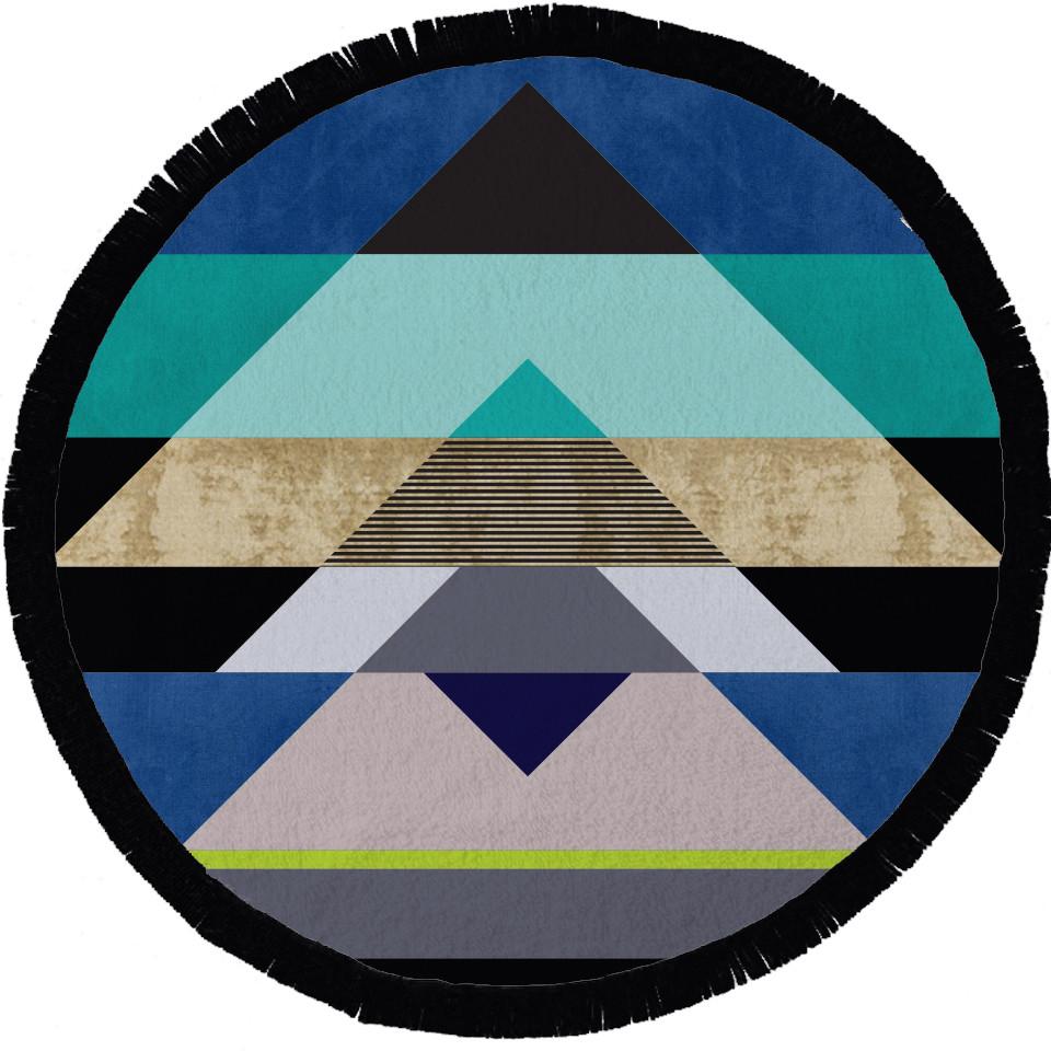 The Sierra Gypsy - Round Beach Towel with Fringe - ScreenPrintDirect