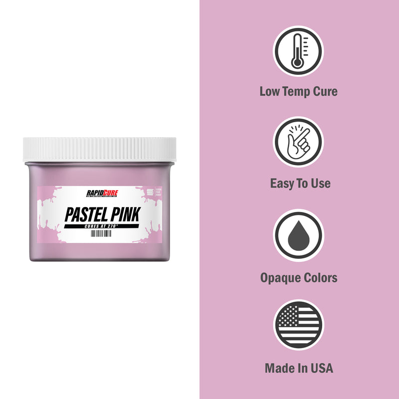 Rapid Cure Pastel Pink Screen Printing Plastisol Ink - ScreenPrintDirect