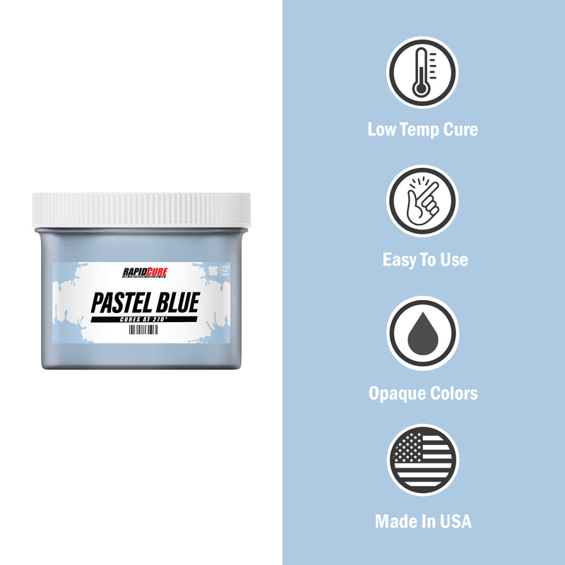 Rapid Cure Pastel Blue Screen Printing Plastisol Ink - ScreenPrintDirect