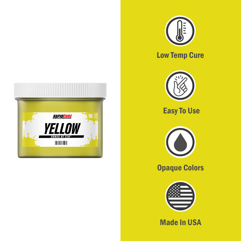 Rapid Cure Yellow Screen Printing Plastisol Ink - ScreenPrintDirect