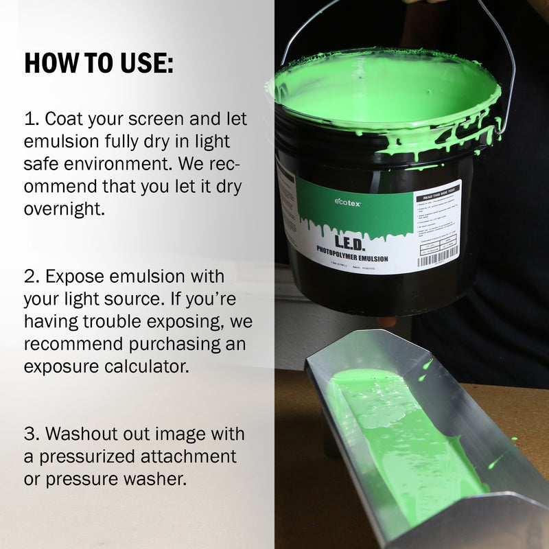 Ecotex® L.E.D Screen Printing Emulsion - ScreenPrintDirect