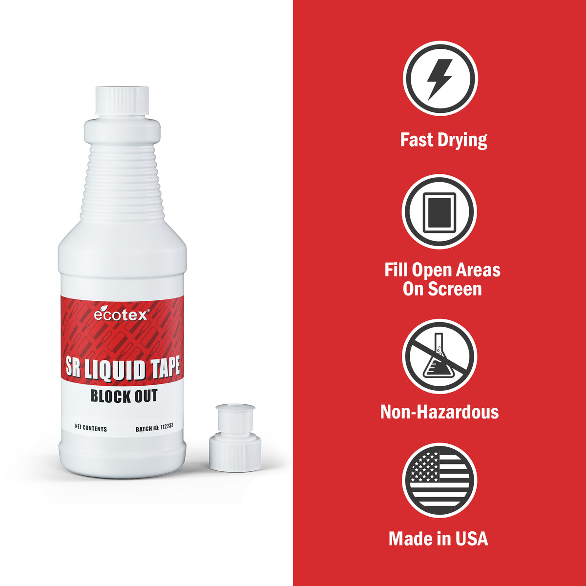 Ecotex® SR Liquid Tape - Solvent Resistant Block Out - ScreenPrintDirect