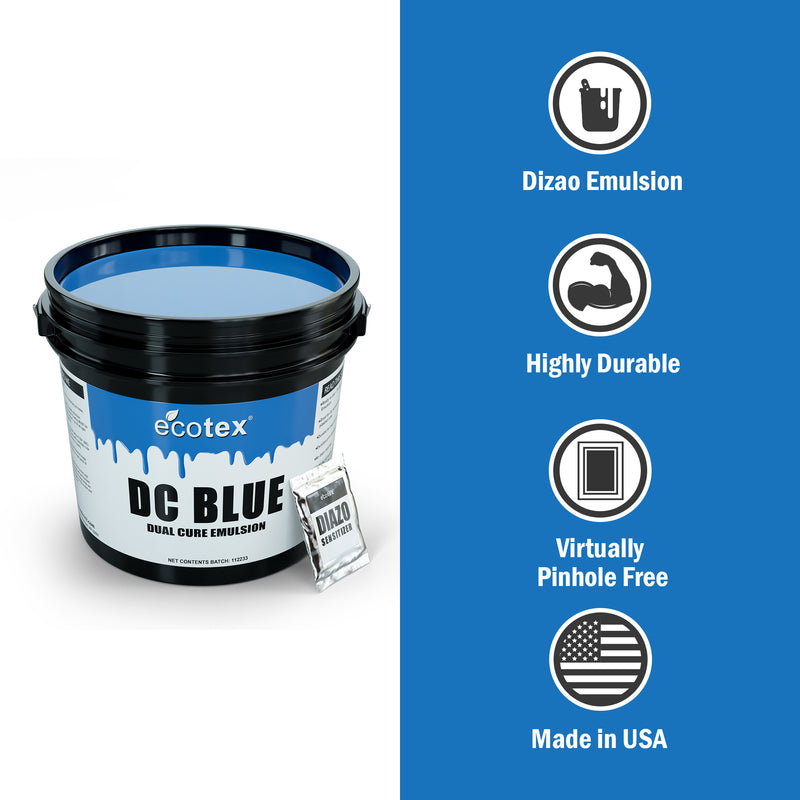 Ecotex® Dual Cure Blue Screen Printing Emulsion - ScreenPrintDirect