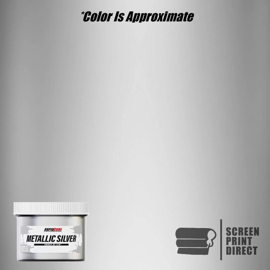 Rapid Cure Metallic Silver Screen Printing Plastisol Ink - Screen Print Direct