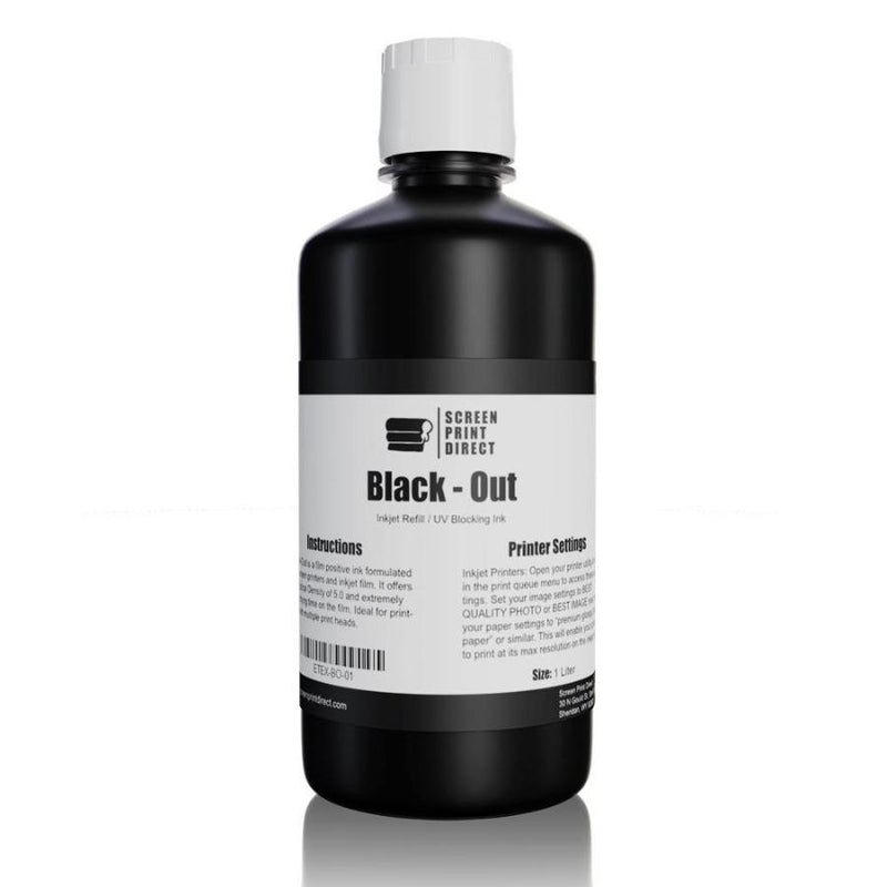 Black-Out UV Blocking Ink Refill 1 LTR. Bottle - Screen Print Direct