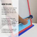 ecotex wr blue emulsion for screen printing, how to use emulsion, screen printing supplies