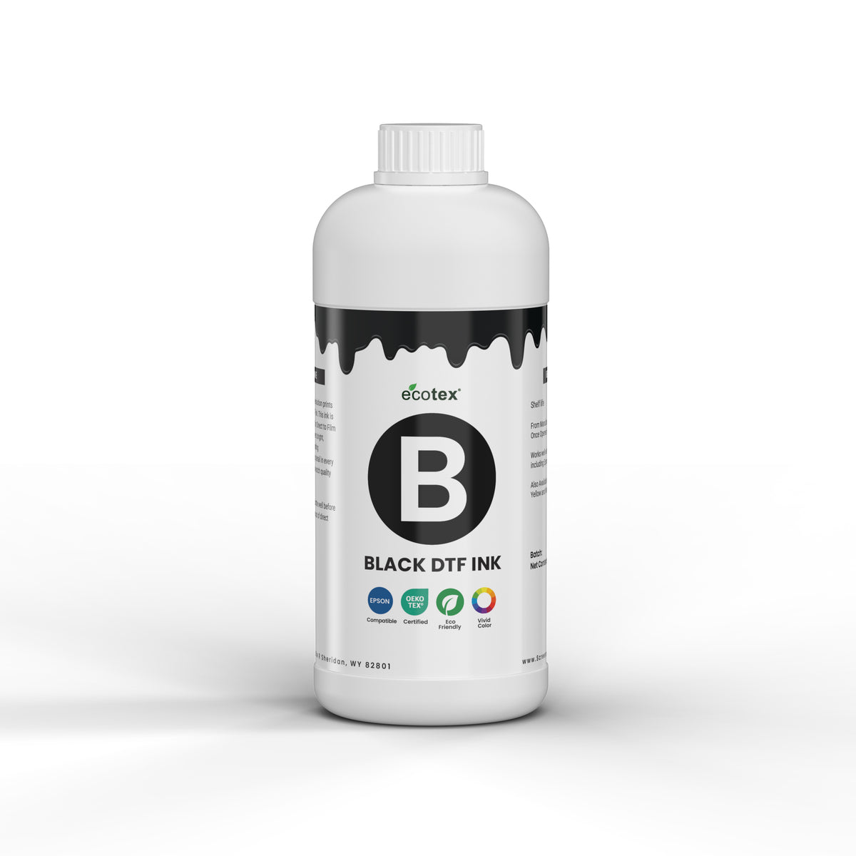 Ecotex® Black DTF Ink - 1kg. (870ml) - ScreenPrintDirect