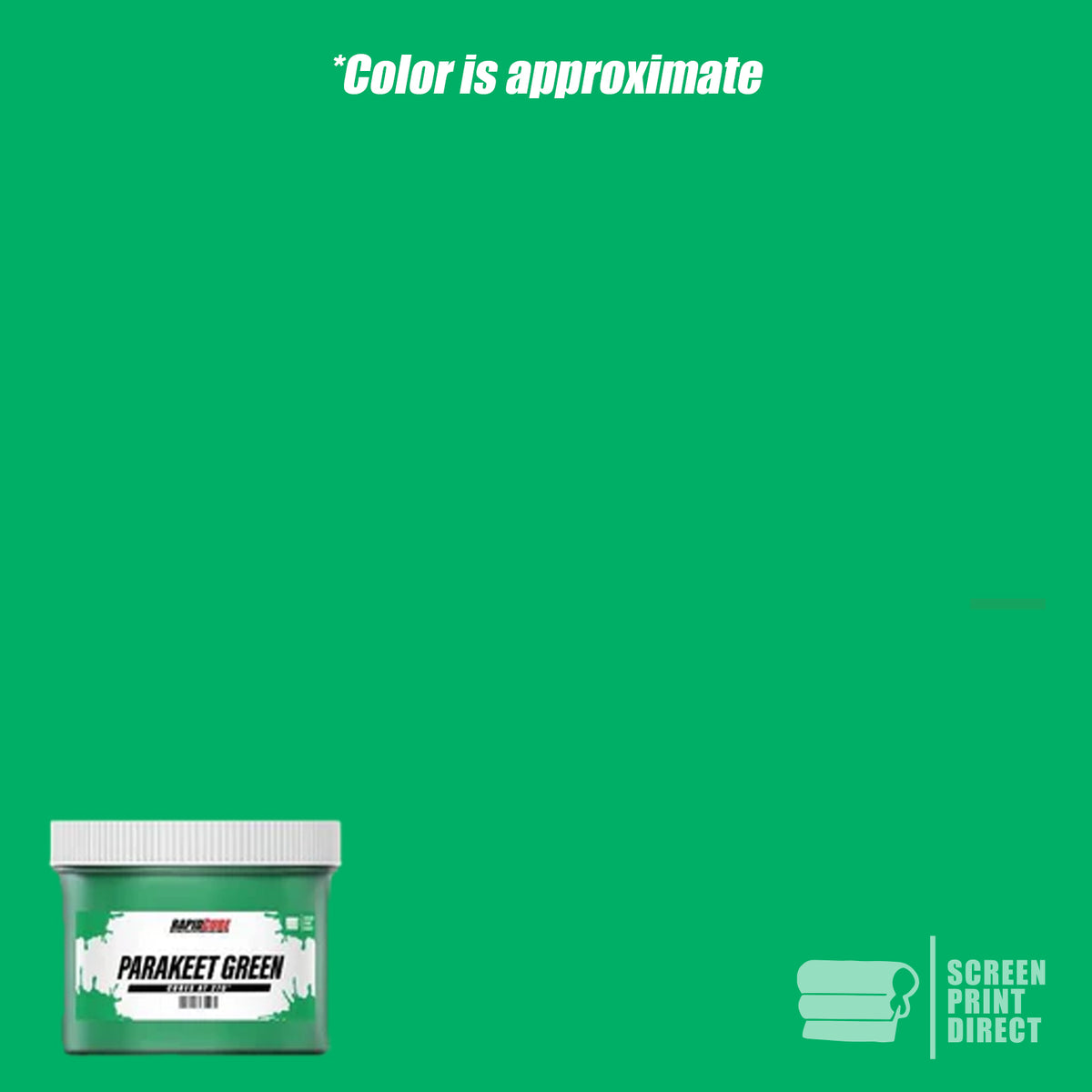 Rapid Cure Parakeet Green Screen Printing Plastisol Ink - ScreenPrintDirect