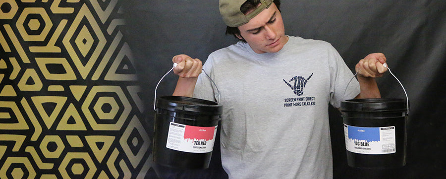 screen printing supplies, emulsion for screen printing, ecotex emulsion, tex red emulsion, dc blue emulsion, photo emulsion