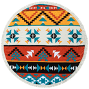 The Hippy Nest - Round Beach Towel with Fringe - ScreenPrintDirect