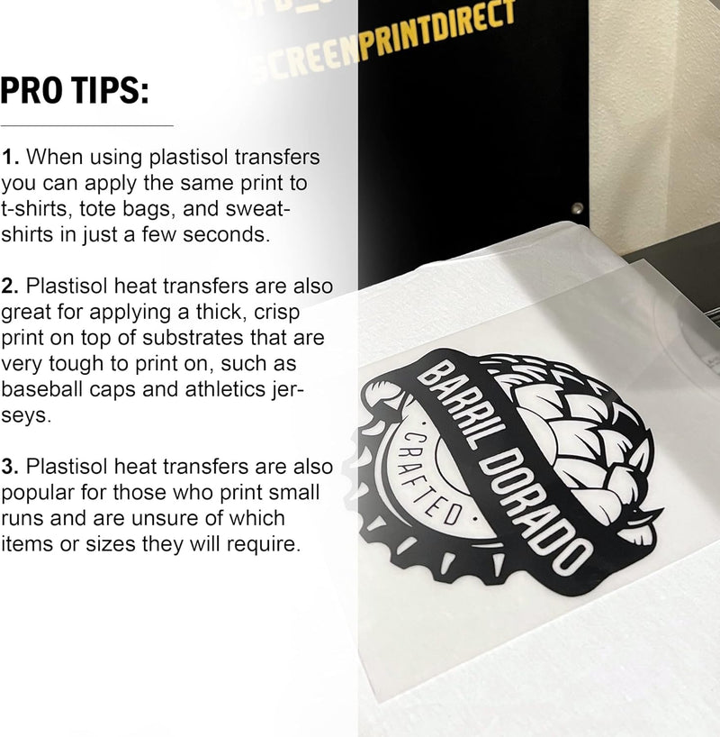 Plastisol Transfer Film 15" x 15" OPEN BOX - ScreenPrintDirect