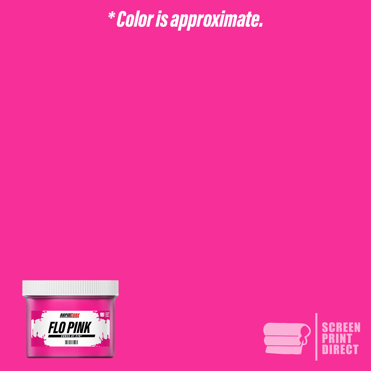 Rapid Cure Fluorescent Pink Plastisol Ink - Screen Printing Ink
