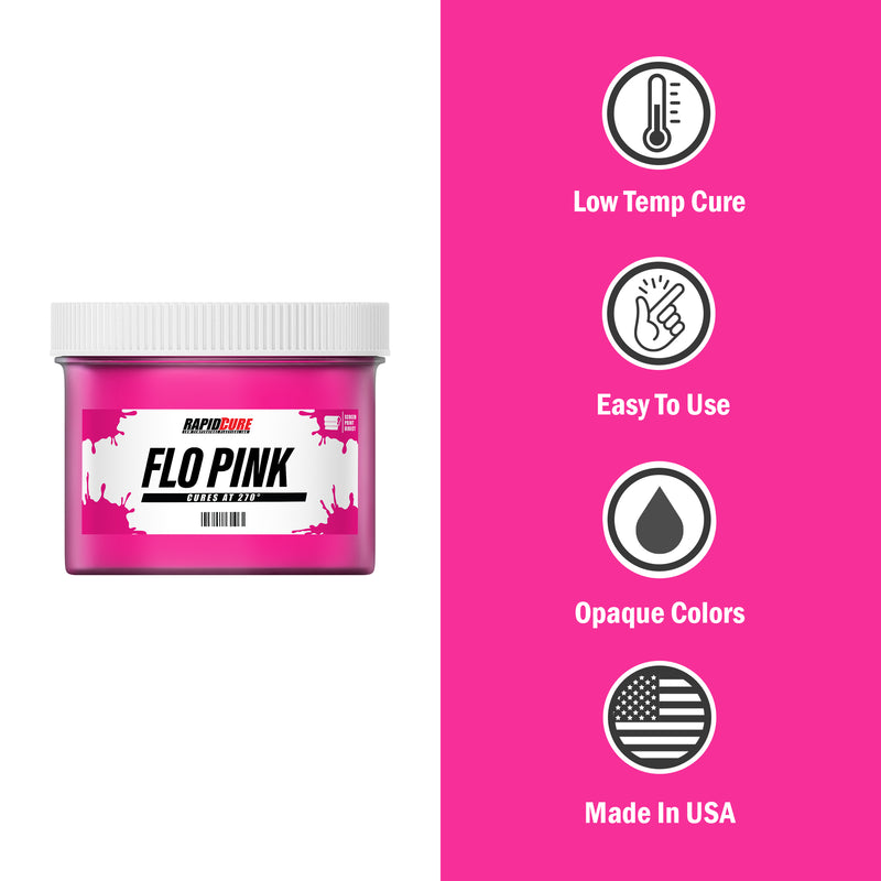 Rapid Cure Fluorescent Pink Screen Printing Plastisol Ink - ScreenPrintDirect