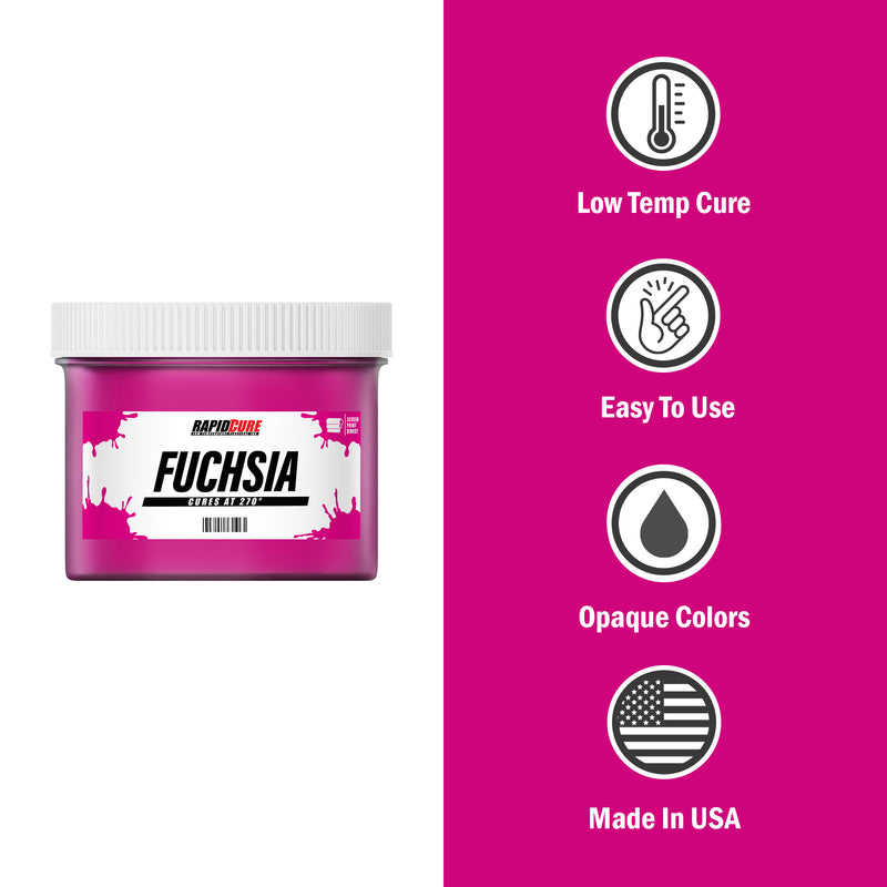 Rapid Cure Fuchsia Screen Printing Plastisol Ink - ScreenPrintDirect