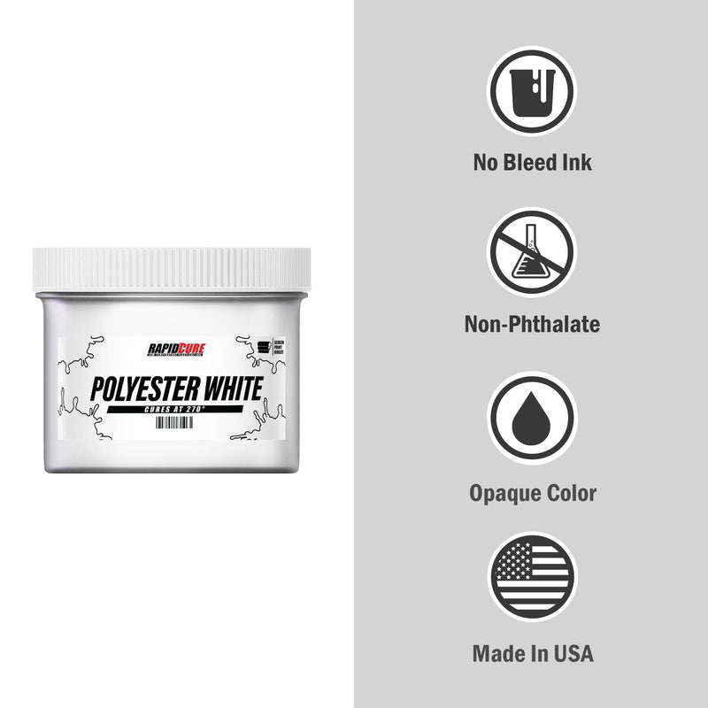 Rapid Cure White Plastisol Ink for Screen Printing Low Temperature Curing Ink by Screen Print Direct Gallon - 128 oz.