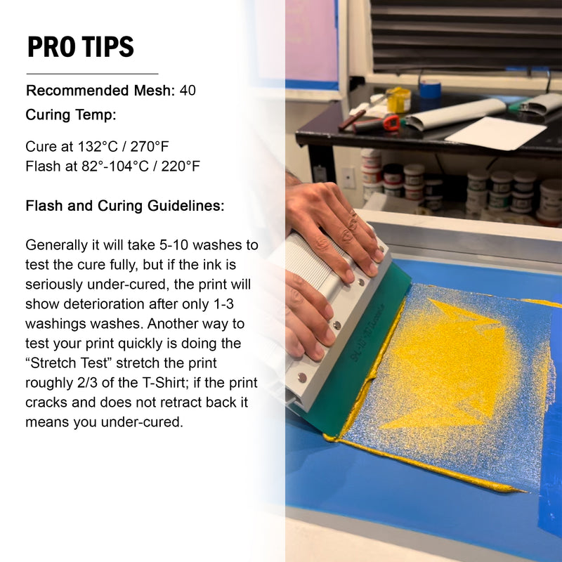 Rapid Cure Gold Glitter Screen Printing Plastisol Ink - ScreenPrintDirect