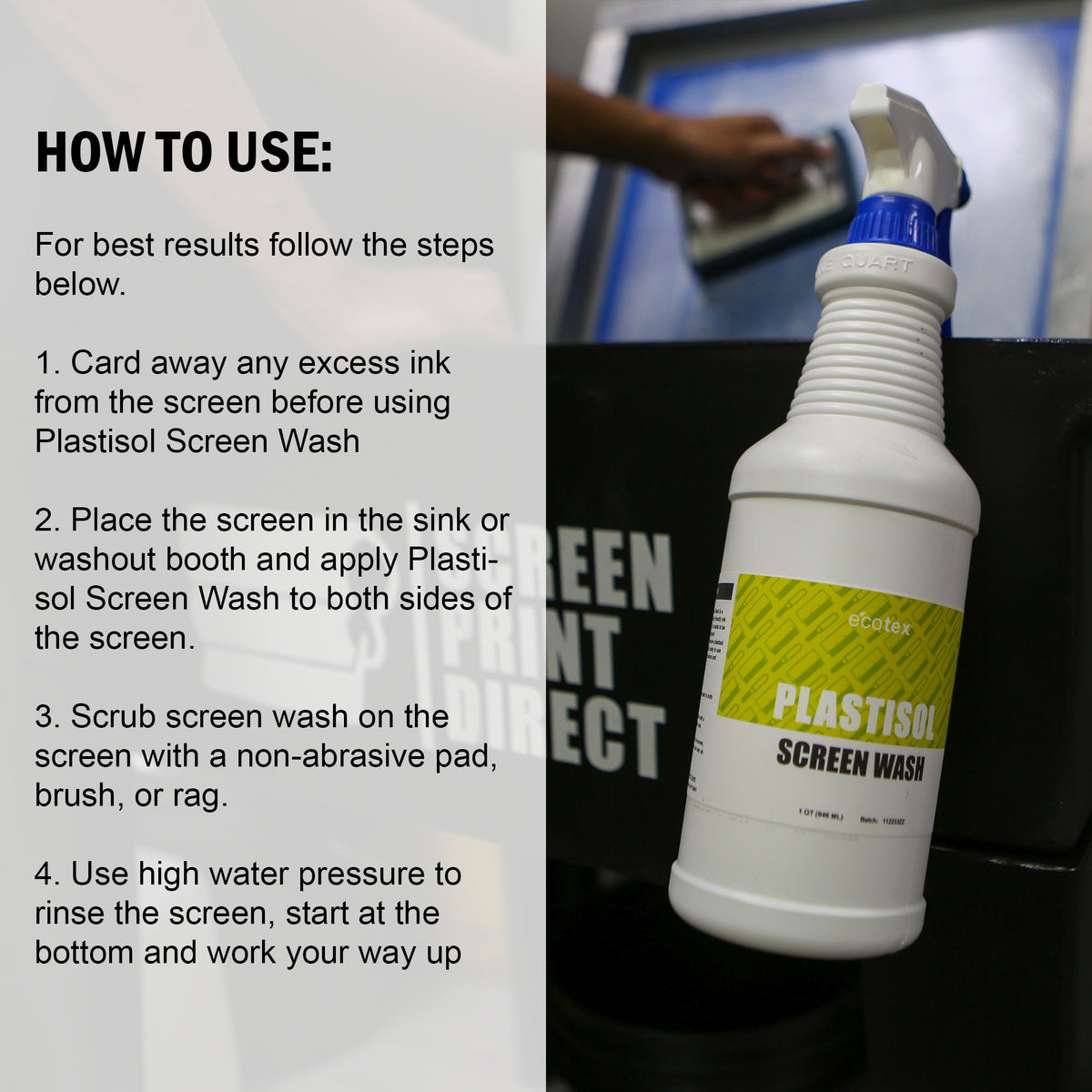 Ecotex® Screen Printing Plastisol Screen Wash - ScreenPrintDirect