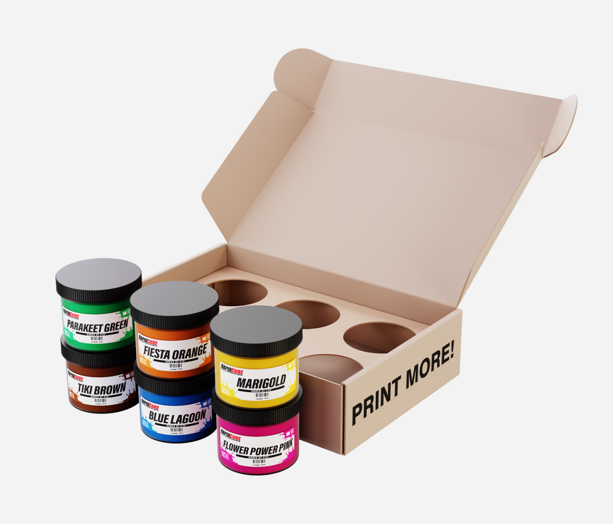 Rapid Cure Tropical Collection Screen Printing Plastisol Ink Kit - ScreenPrintDirect