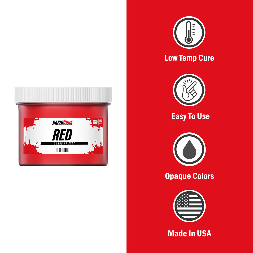 Buy Rapid Cure Red Screen Printing Plastisol Ink | SPD– Screen Print Direct