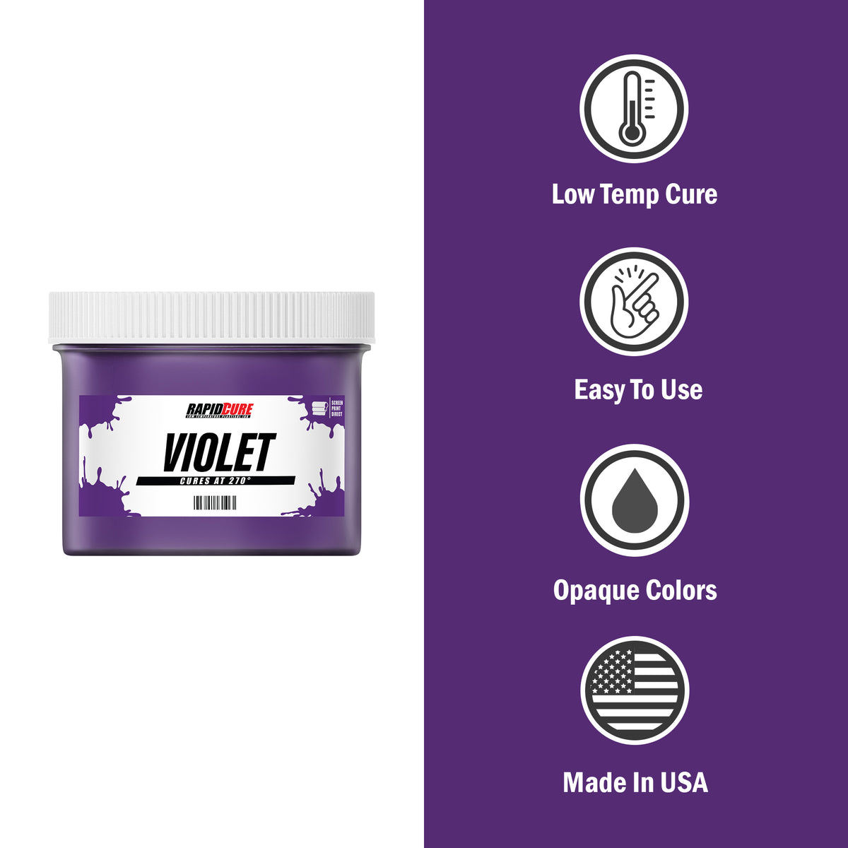 Rapid Cure Violet Screen Printing Plastisol Ink | Screen Print Direct