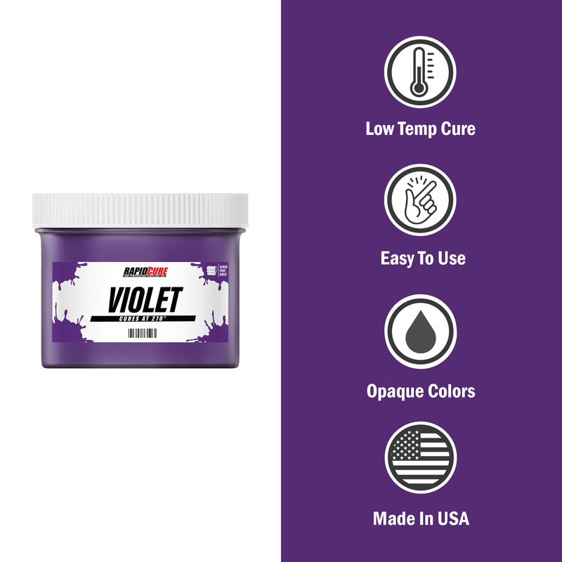 Rapid Cure Violet Screen Printing Plastisol Ink - ScreenPrintDirect