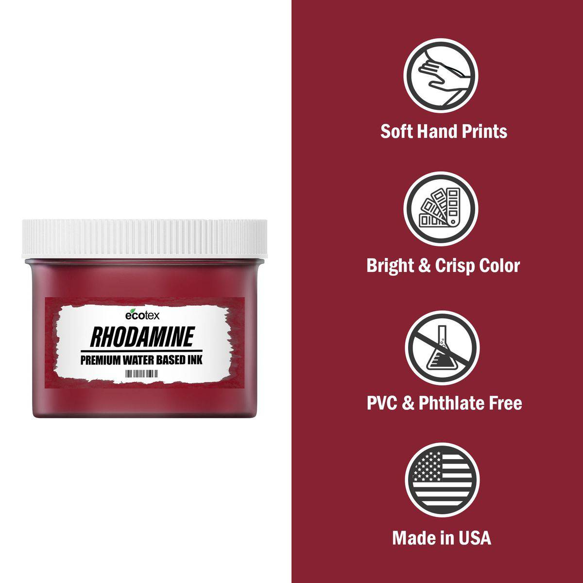 Ecotex® Water Based Screen Printing Ink Rhodamine - Screen Print Direct