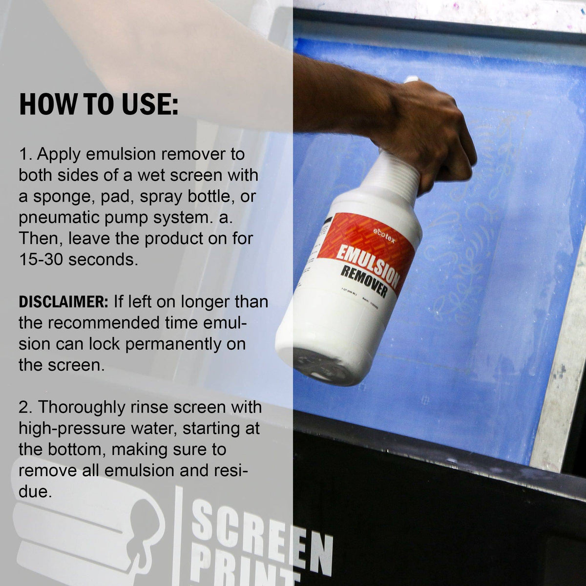 Ecotex® Screen Printing Emulsion Remover | Screen Print Direct