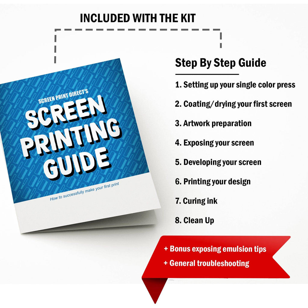 Screenprint Direct Complete Beginners Screen Printing Kit - Print your first shirt– Screen ...