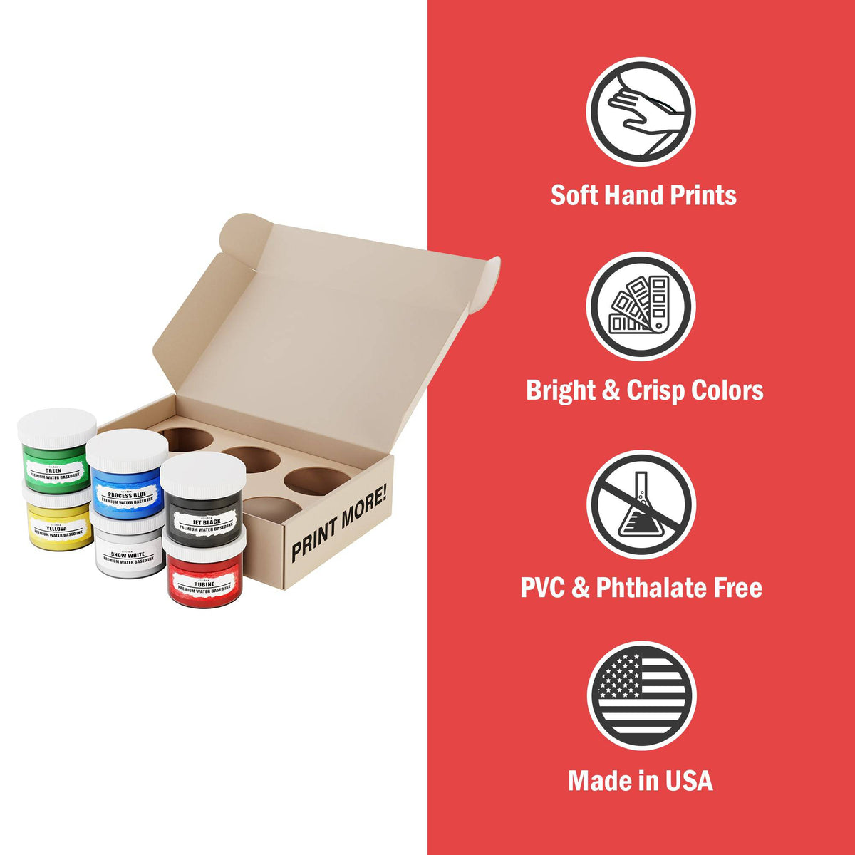 Ecotex® Water Based Screen Printing Ink Basic Kit - Screen Print Direct