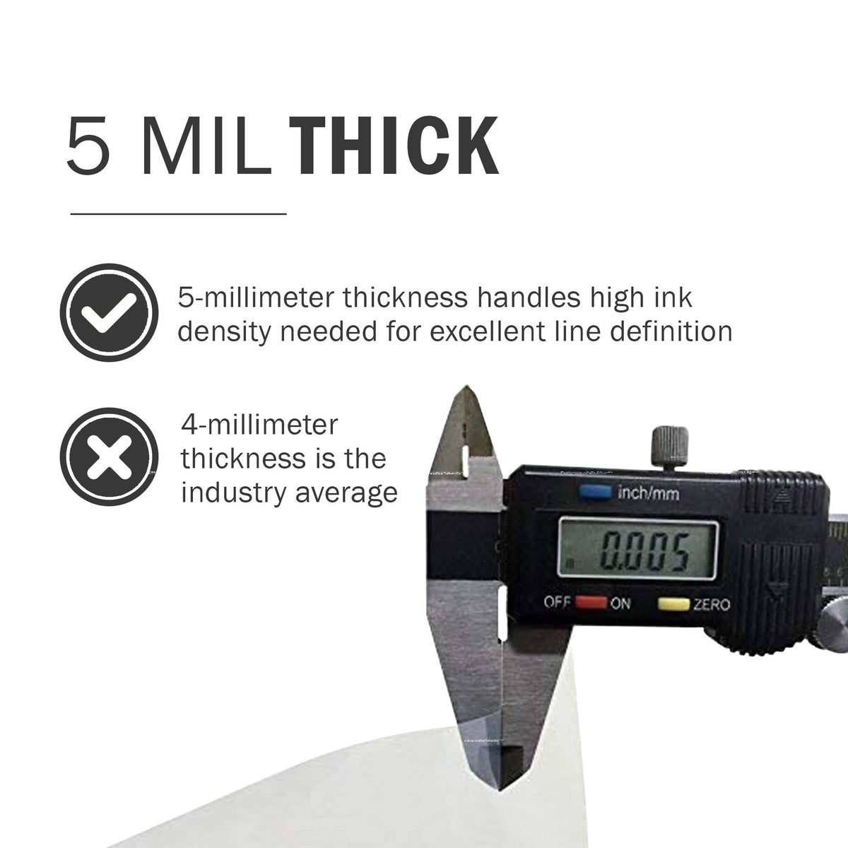 8.5" x 11" Waterproof Inkjet Film Sheets - Screen Print Direct
