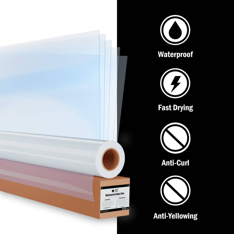 13" x 100' Waterproof Inkjet Film Roll - Screen Print Direct