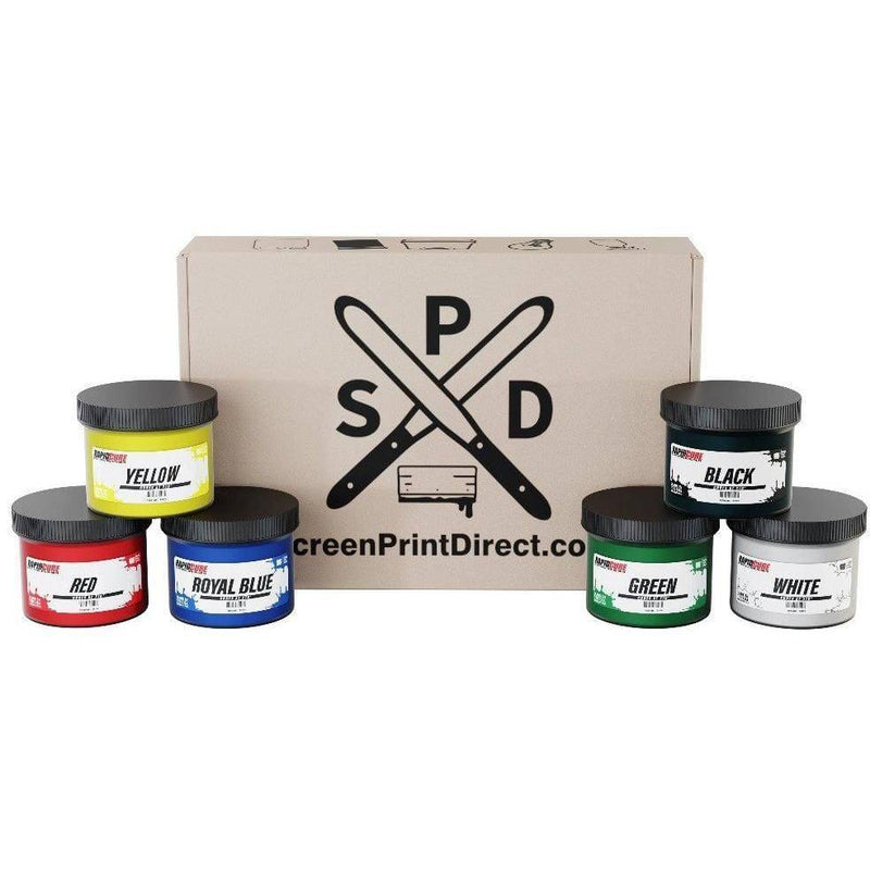 Screen Print Direct Rapid Cure Screen Printing Ink Blue (Pint - 16oz.) - Plastisol Ink for Screen Printing Fabric - Low Temperature Curing