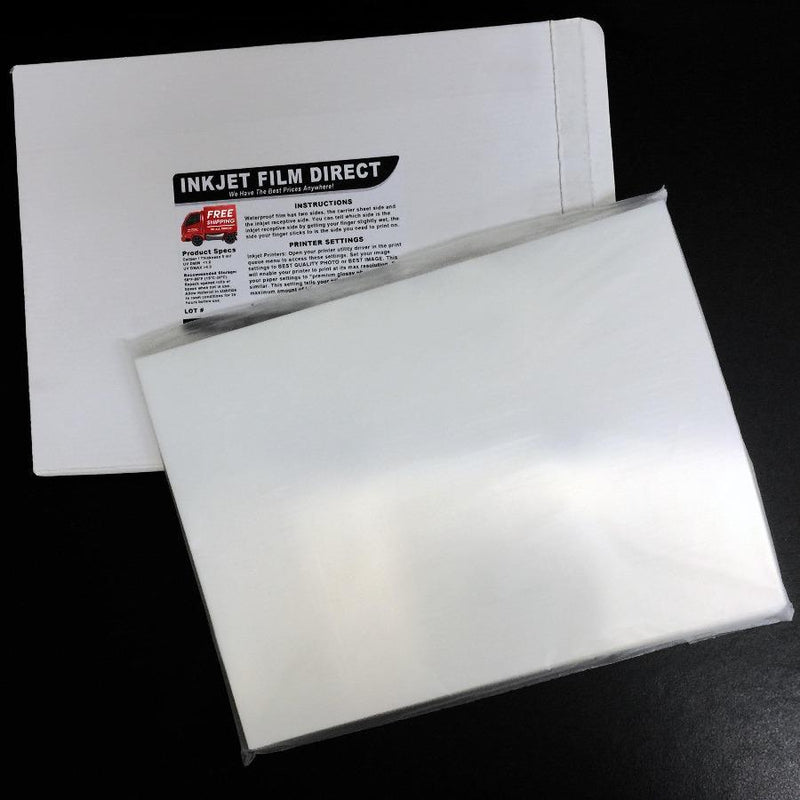 Waterproof Inkjet Film Sheets Boxed - 4 Pack - Screen Print Direct