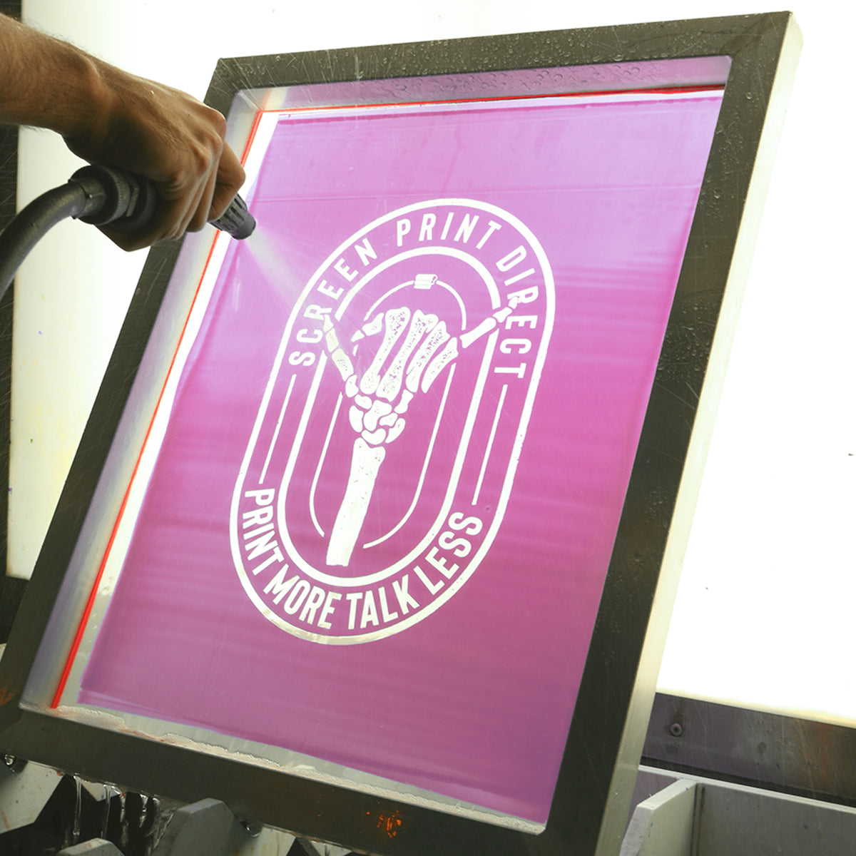 dual cure pink emulsion, screen print direct, screen printing supplies