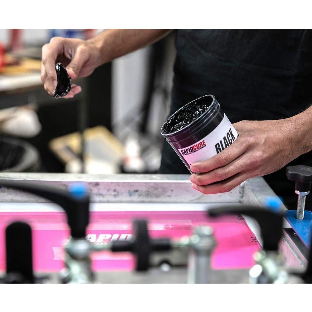 Rapid Cure Black Screen Printing Plastisol Ink | Screen Print Direct