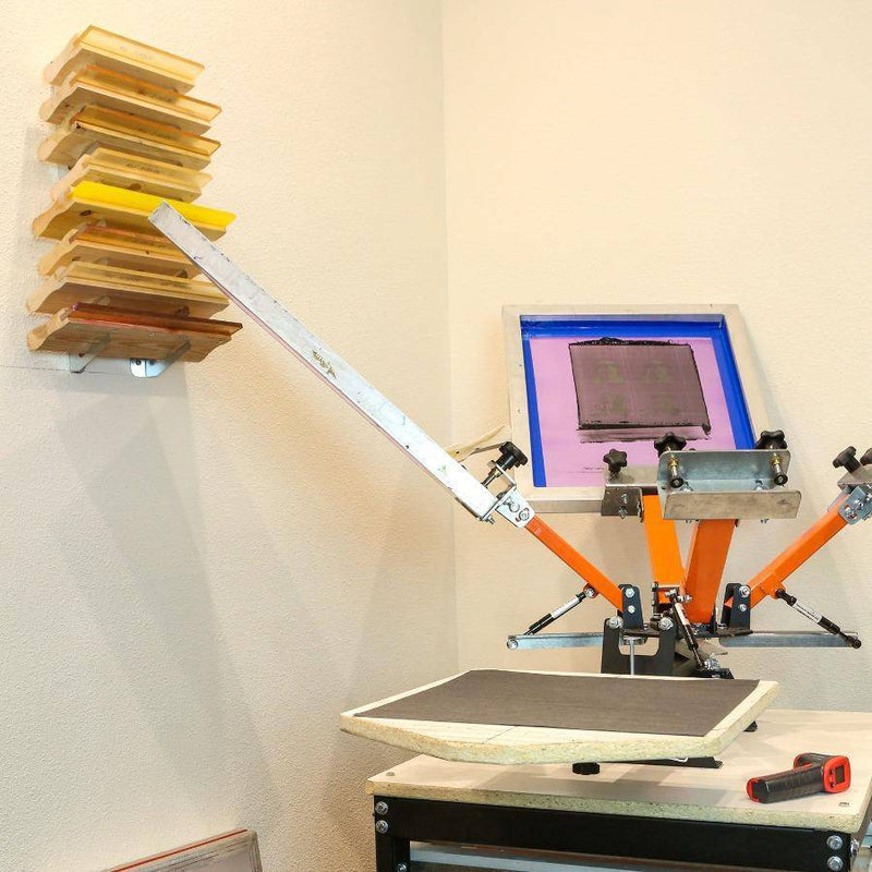 Mounted Screen Printing Squeegee Rack - Screen Print Direct