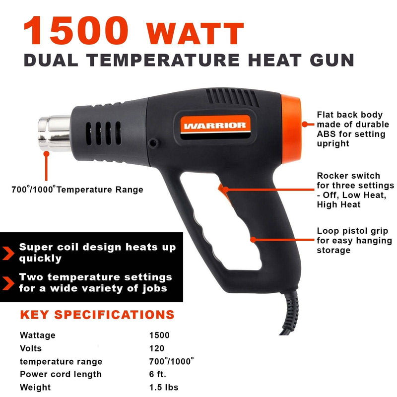 Heat guns and temperature sensor.