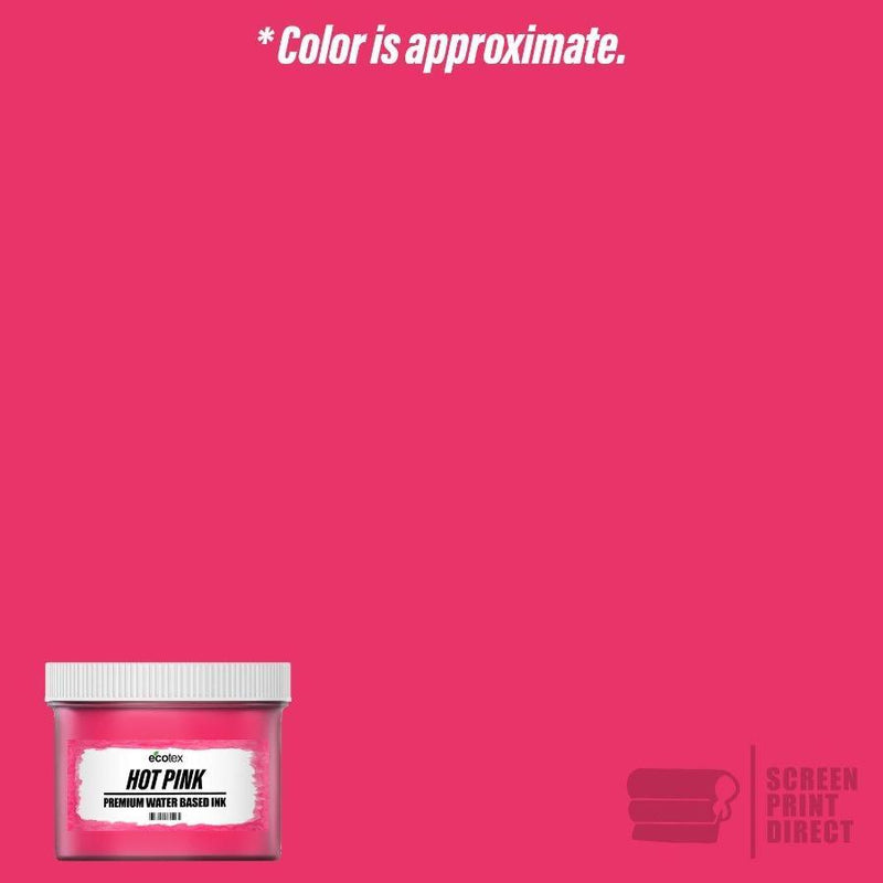 Ecotex® Water Based Fluorescent Screen Printing Ink Hot Pink - Screen Print Direct