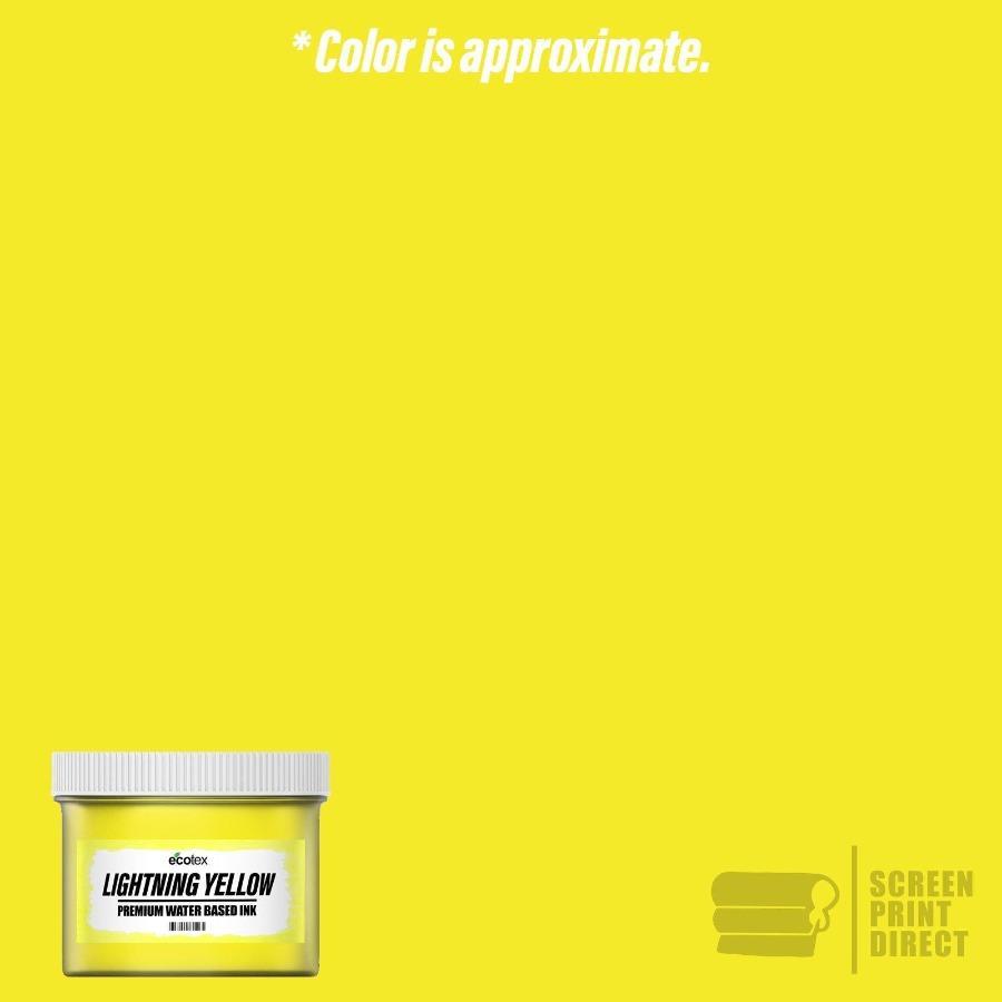 Ecotex® Water Based Fluorescent Screen Printing Ink Lightning Yellow - Screen Print Direct