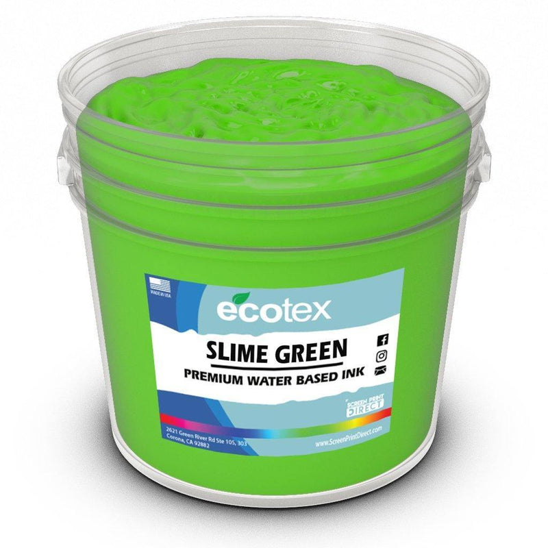 Ecotex® Water Based Fluorescent Ink Slime Green - Screen Print Direct