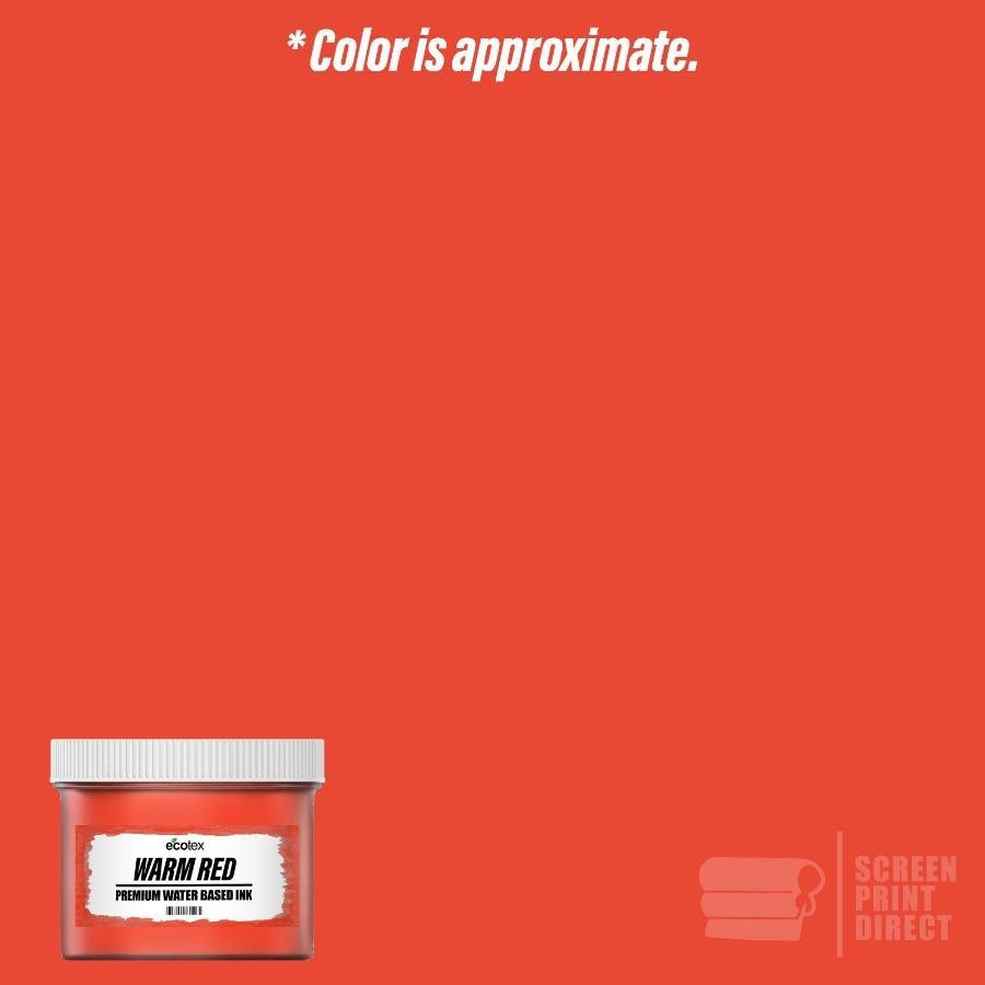 Ecotex® Water Based Screen Printing Ink Warm Red - Screen Print Direct